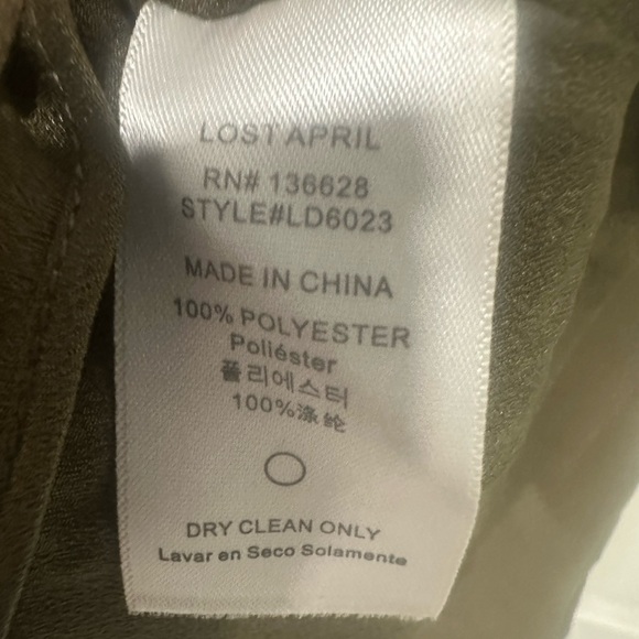 Lost April; Quartet Dress, Olive Green, Medium - Picture 5 of 5